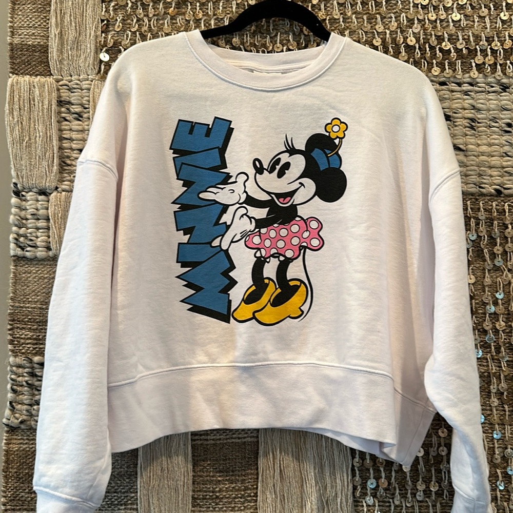 Minnie Mouse Cropped Sweatshirt M